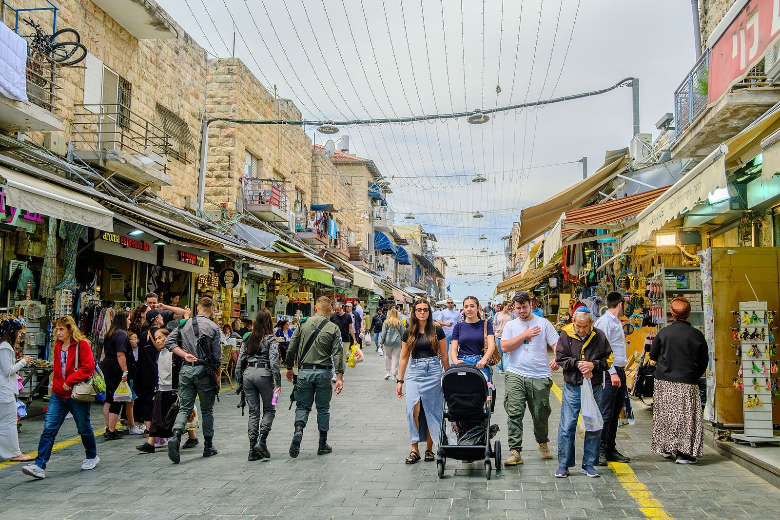 Mahane Yehuda market street in Jerusalem